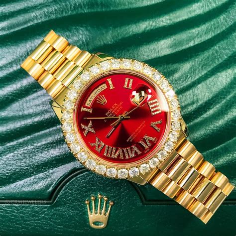 red face rolex president|Rolex red bezel.